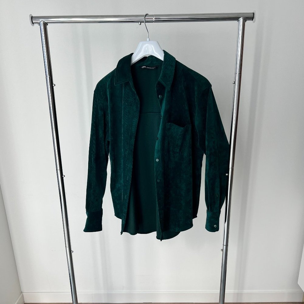 Women's Thin "Faux Velvet" Button Up Fashion Shirt